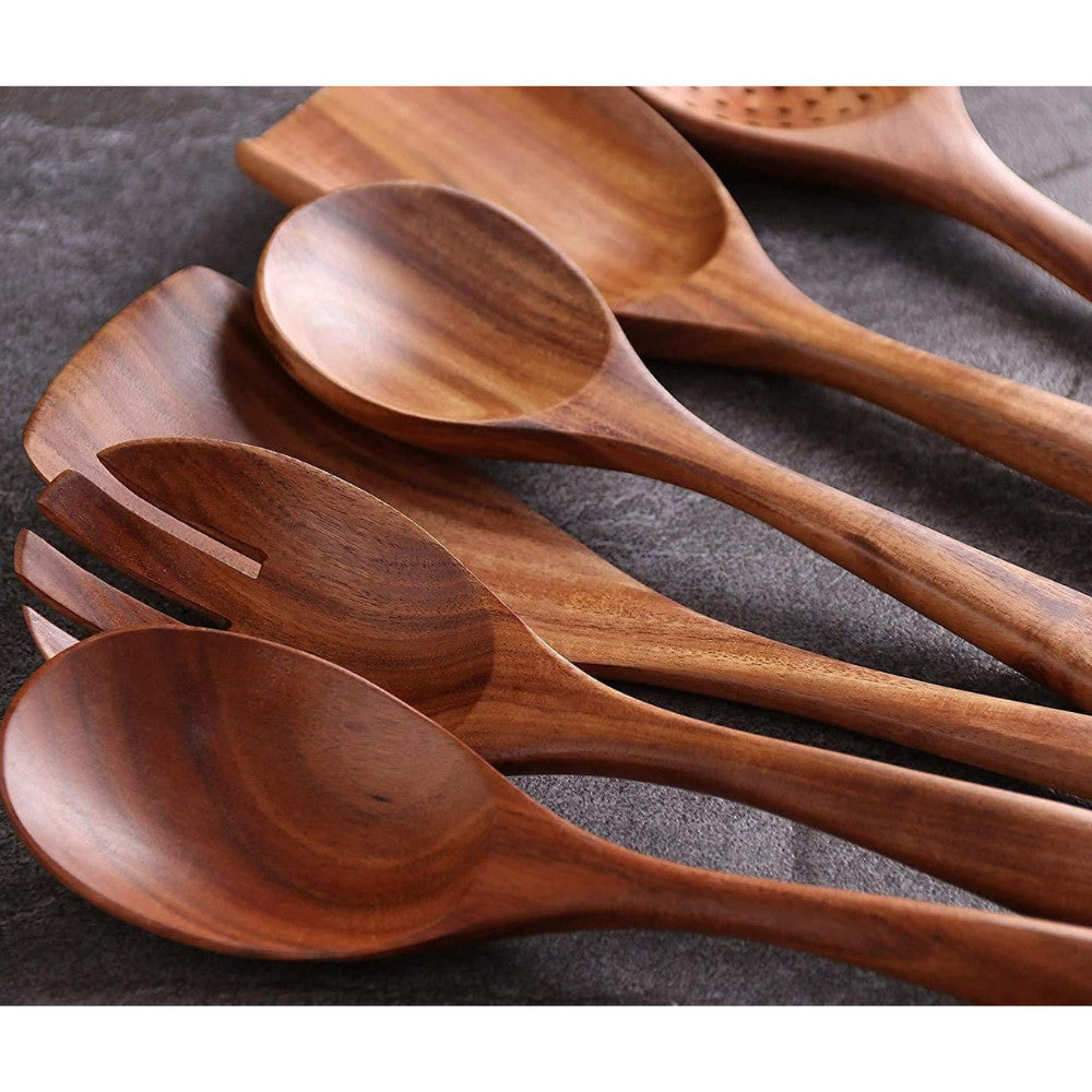 Handcrafted Wooden Spoon Spatula (Set of 6)